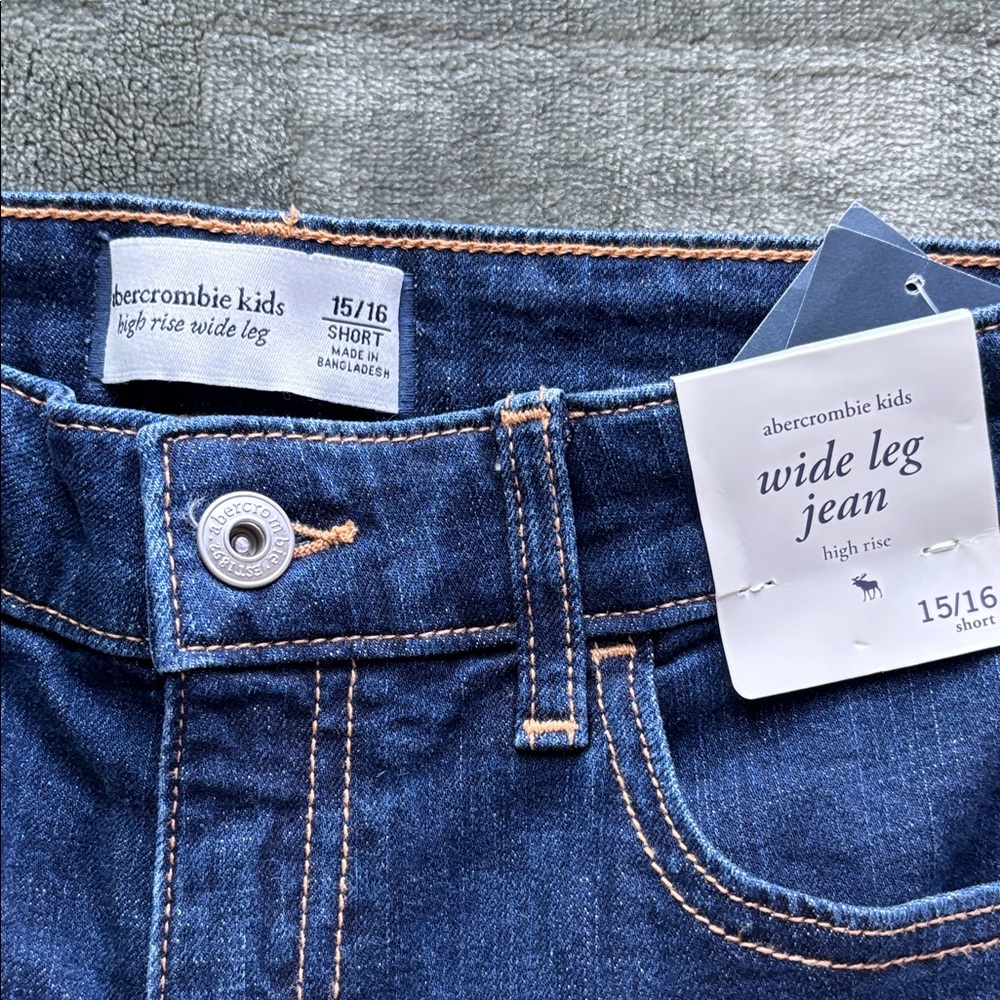 Abercrombie Kids Blue Wide Leg Jeans